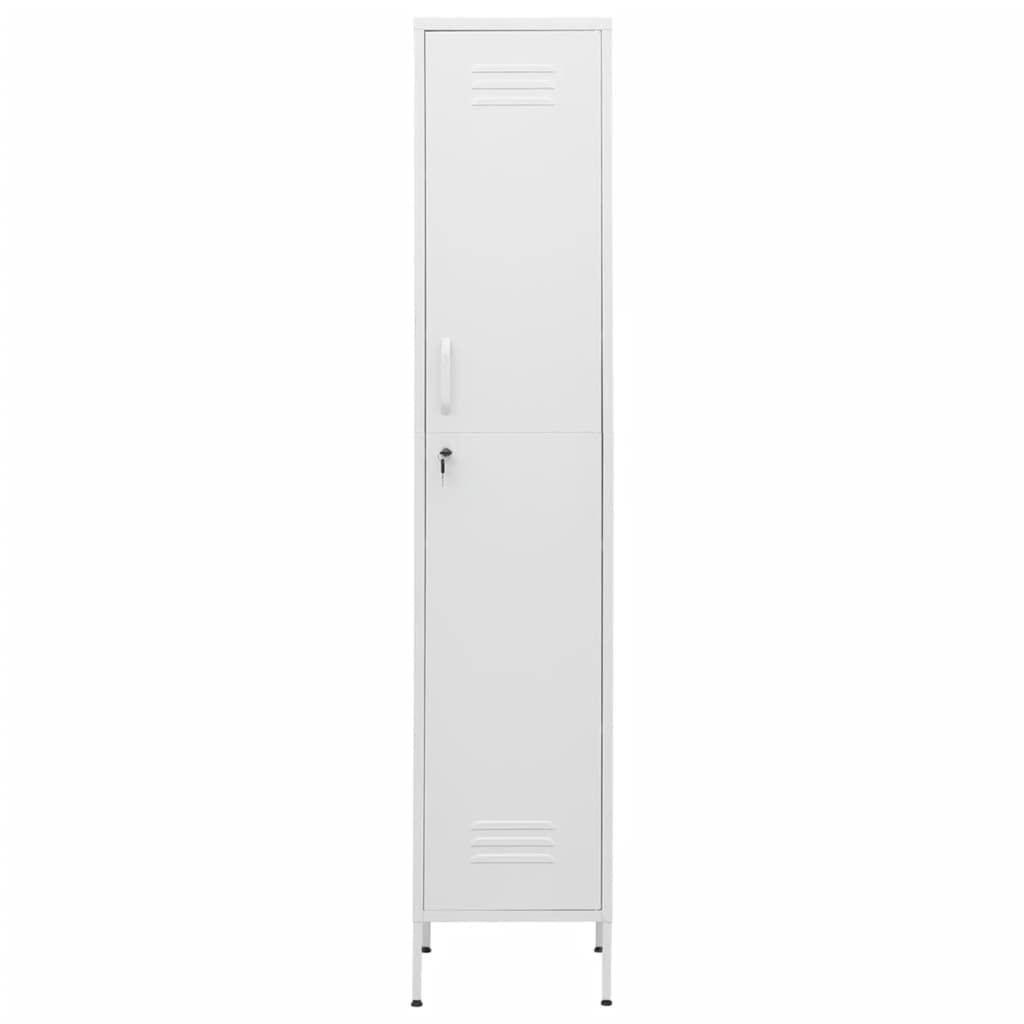 White Steel Freestanding Storage Cabinet - 13.8