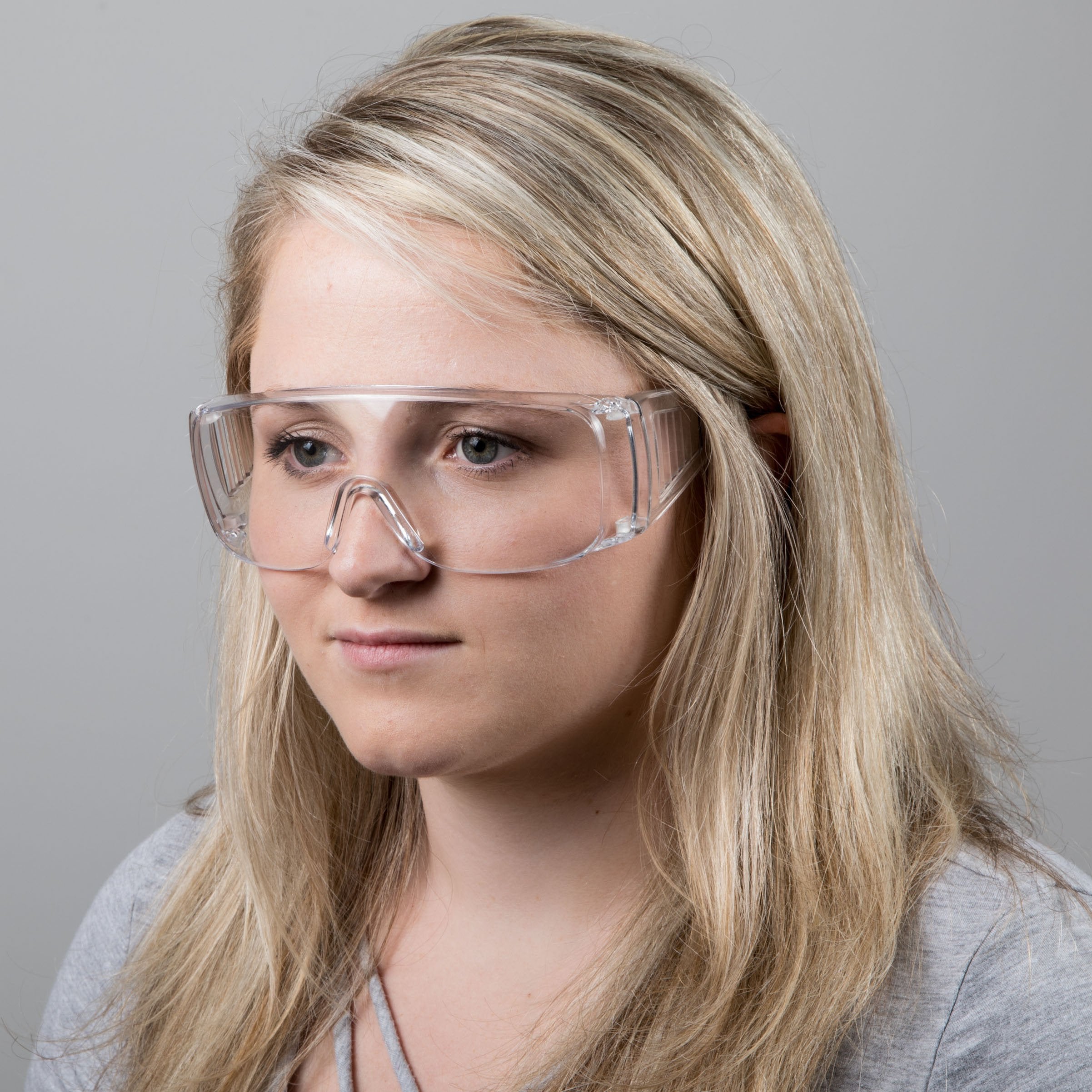 Clear Protective Safety Goggles with Anti-Fog Side Vents - Perfect for Lab Work, Woodworking & DIY Projects