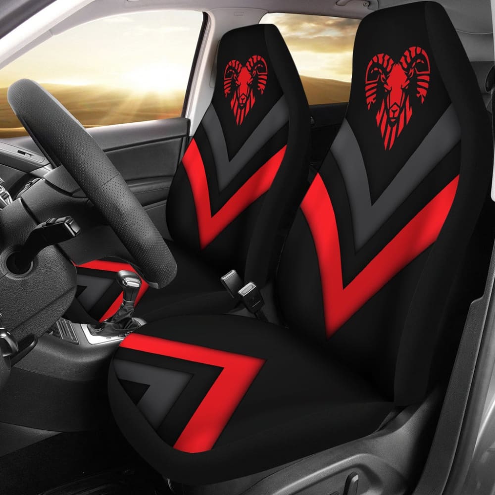 Custom Black & Red Dodge Ram Car Seat Covers - Premium Fit for 7 Series (212603) | Durable Protection & Style Upgrade for Trucks, SUVs & Off-Road Adventures