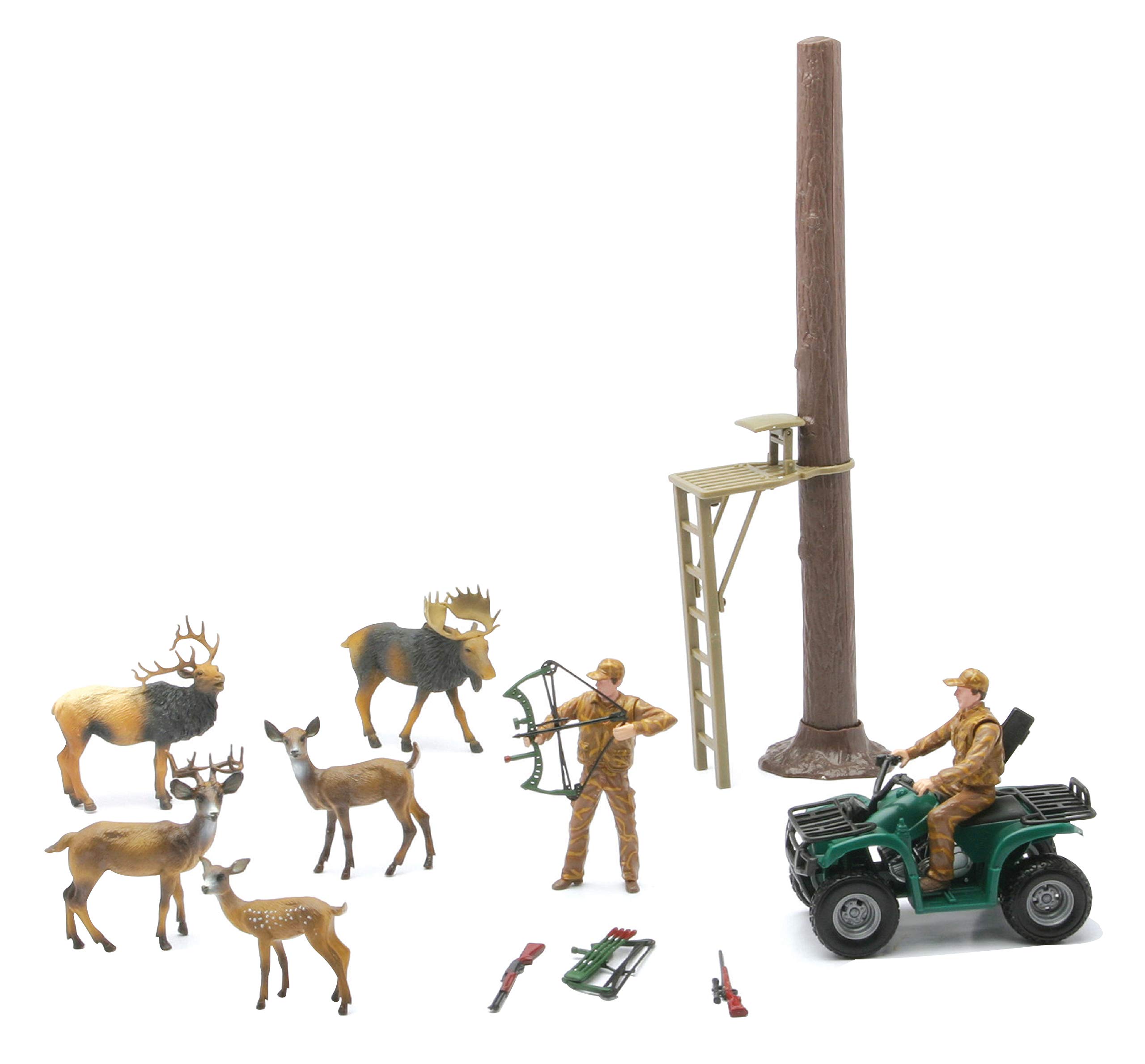 NewRay Wild Life Hunter Deer Hunting Play Set - Realistic Animal Figures & Hunting Accessories for Kids Outdoor Adventure & Pretend Play