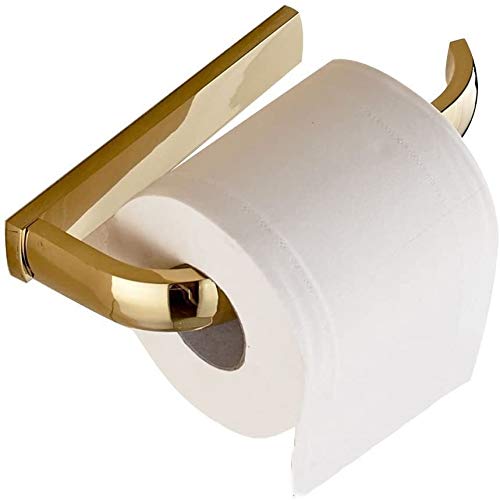 Gold Wall Mounted Toilet Paper Holder - Modern Bathroom Accessory for Home & Office