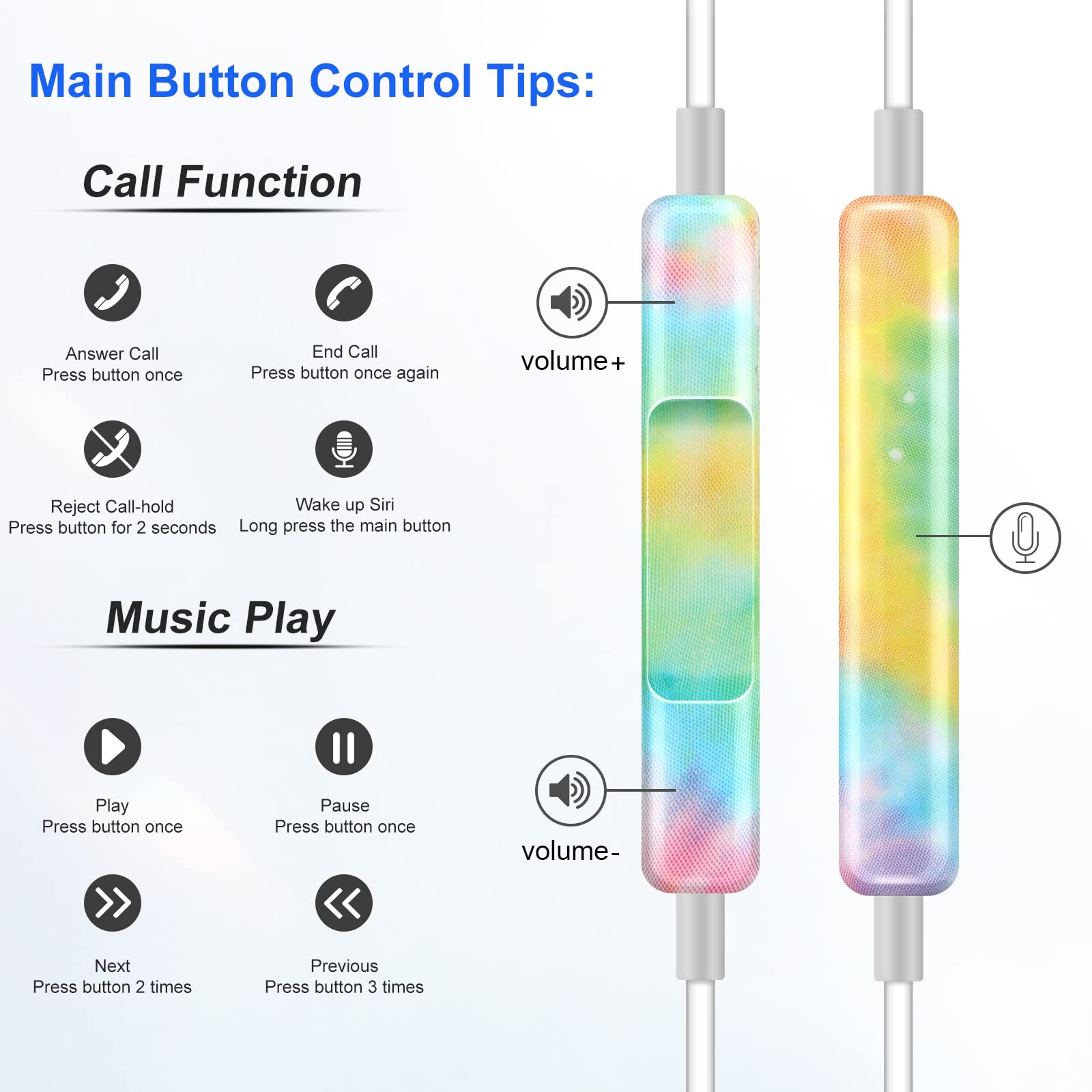 Aolcev USB C Wired Headphones with Microphone & Volume Control - HiFi Stereo Noise Cancelling In-Ear Earphones for iPhone 16/15 Pro/Samsung S25 Ultra/S24/S23/S22 - Perfect for Commuting, Gaming & Work Calls