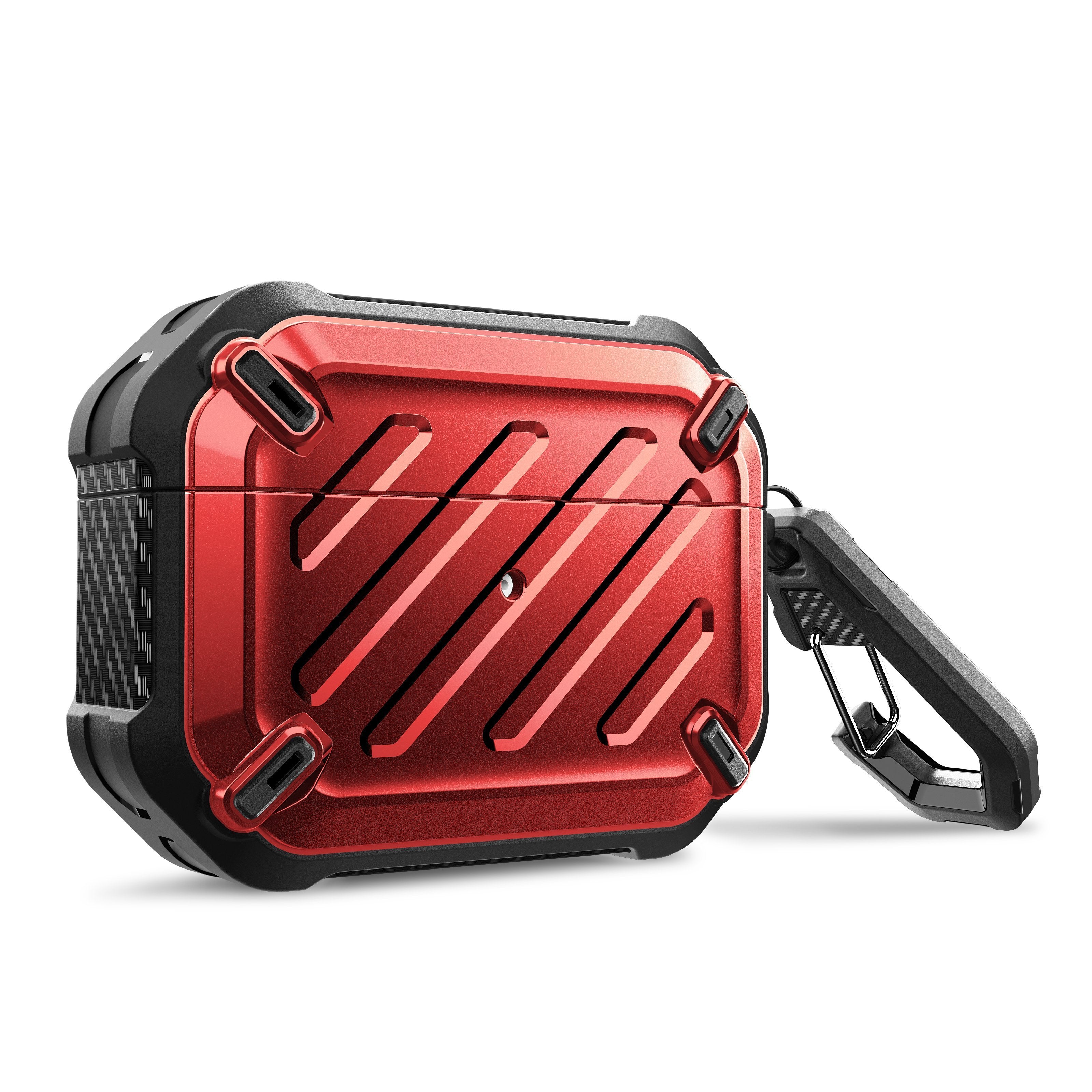 Apple AirPods Pro Case - Unicorn Beetle Pro Rugged Protective Cover with Metallic Red Finish | Shockproof & Durable Design for Outdoor, Travel & Sports Activities