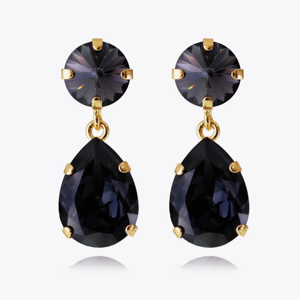 Elegant Graphite Drop Earrings for Women - Classic Dangle Jewelry for Parties, Weddings & Everyday Wear