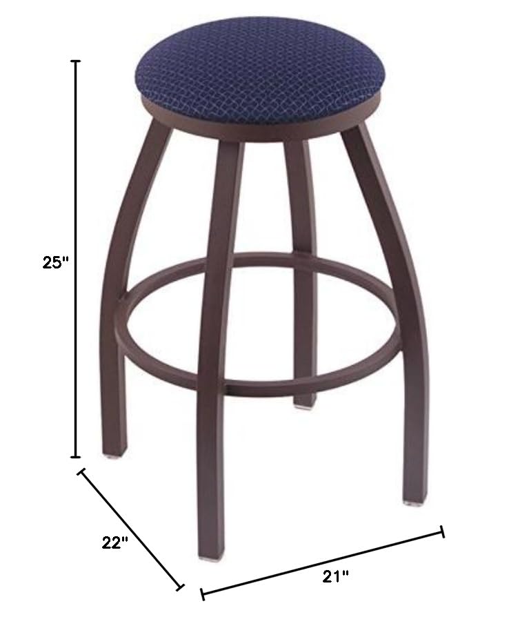 Holland Bar Stool Co. XL 802 Misha Swivel Bar Stool with Graph Anchor Design - Modern Counter Height Stool for Kitchen Island, Home Bar & Dining Room