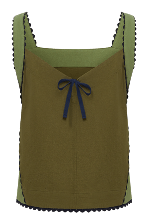 Organic Cotton Patchwork Top for Women - Eco-Friendly Green Blouse | Casual Wear, Boho Style, Summer Outfits & Travel Fashion