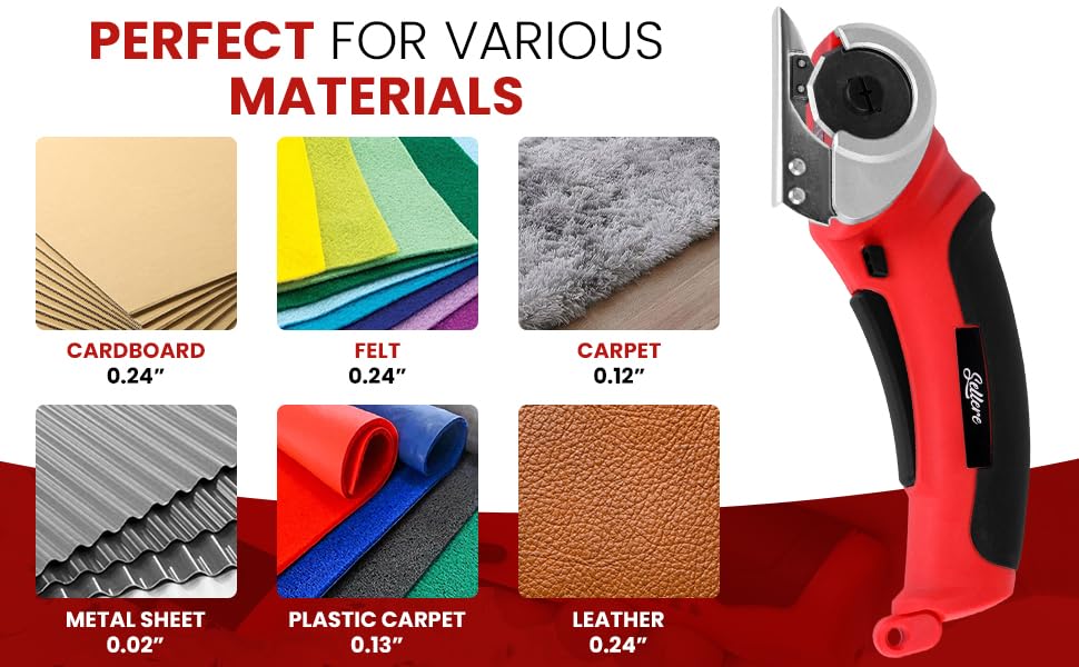 Cordless Electric Cutter - Rechargeable Fabric & Cardboard Cutting Tool with Carrying Case | Perfect for DIY Crafts, Home Renovation & Packaging Projects | Durable Plastic Design