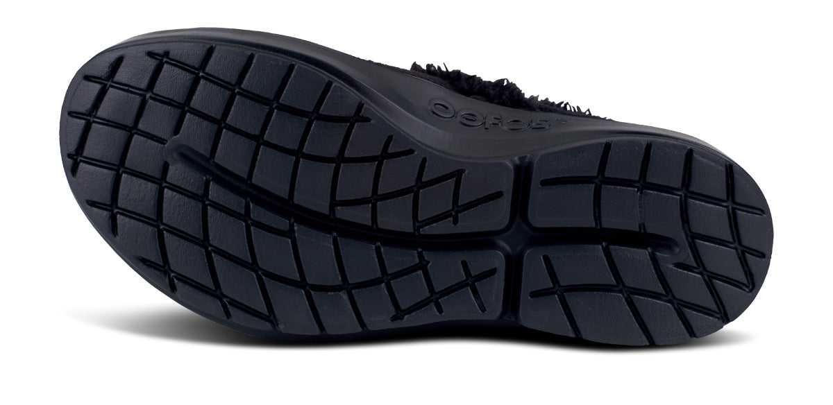 Women's OOcoozie Mule Shoes - Comfortable Slip-On Black House Slippers for Relaxing at Home, Lounging & Indoor Wear