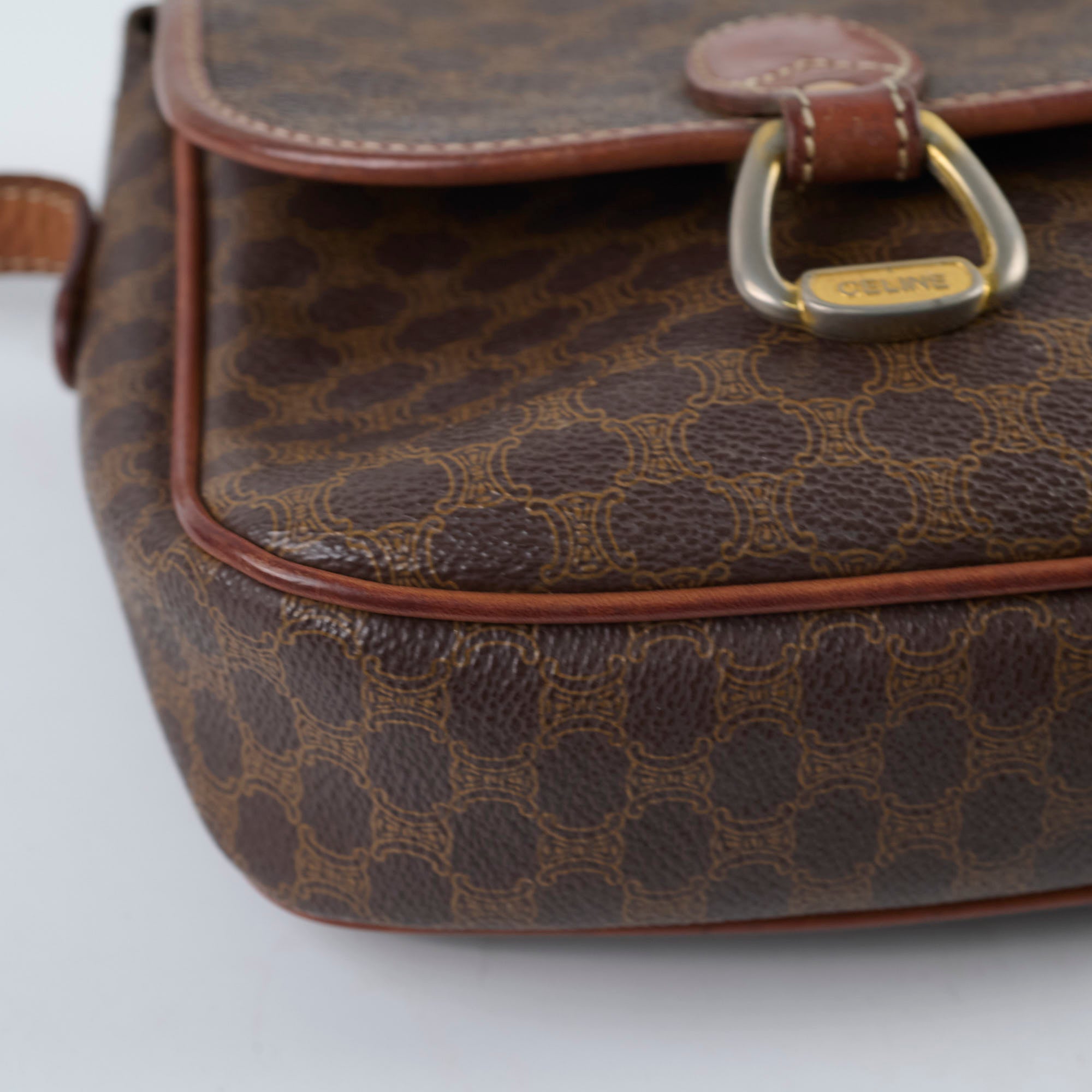 Vintage Celine Brown Crossbody Bag for Women | Authentic Leather Shoulder Bag | Perfect for Daily Use, Travel & Casual Outfits
