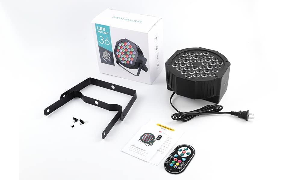 U'King 10-Pack 36LED RGB Par Lights - 7-Channel DMX & Remote Controlled DJ Party Lighting System with Sound Activation - Perfect for Birthday Parties, Bars, Dance Floors & Event Decorations