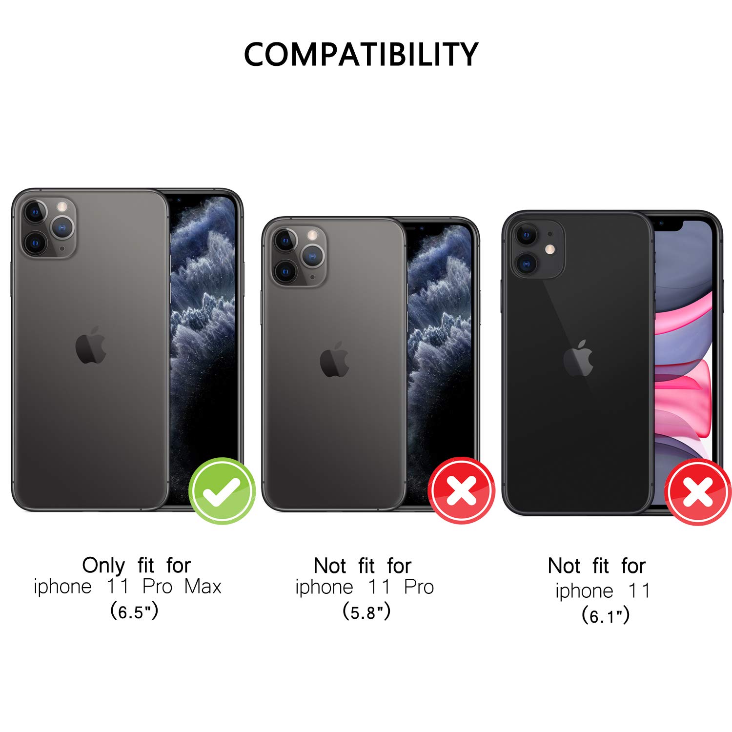 Premium RFID Blocking PU Leather Wallet Case for iPhone 11 Pro Max (6.5 inch) - Magnetic Flip Cover with Card Holder (Coffee) | Perfect for Daily Commute & Business Travel Protection