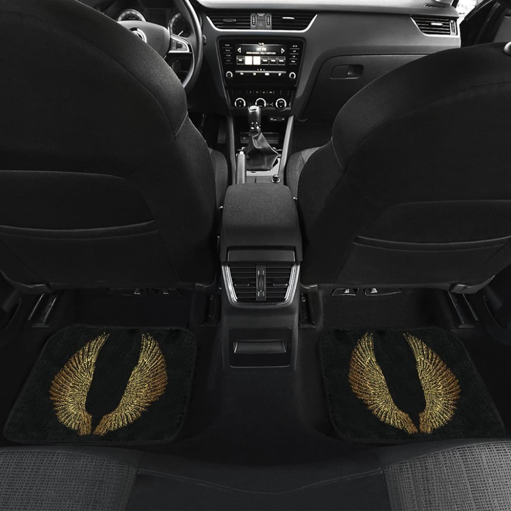 Custom Gold Angel Wings Car Floor Mats - Premium Car Accessories for Luxury & Style | Perfect for Cars, SUVs, and Trucks