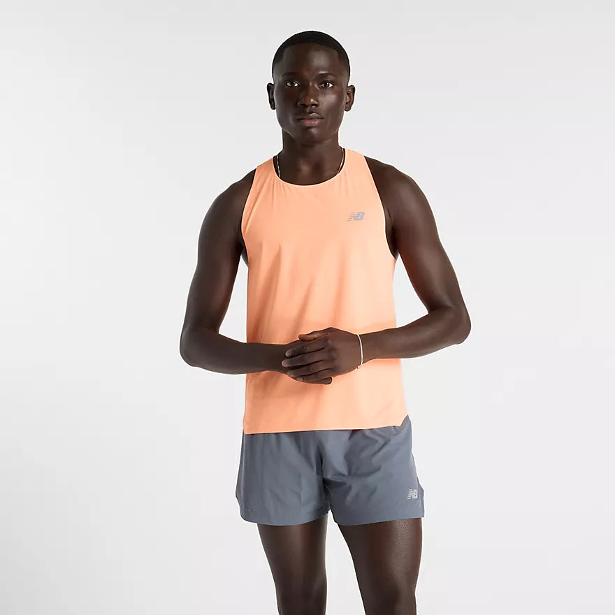 Men's New Balance Race Day Ultra Light Singlet - Breathable Running Top for Marathon & Training - Perfect for Runners & Athletes