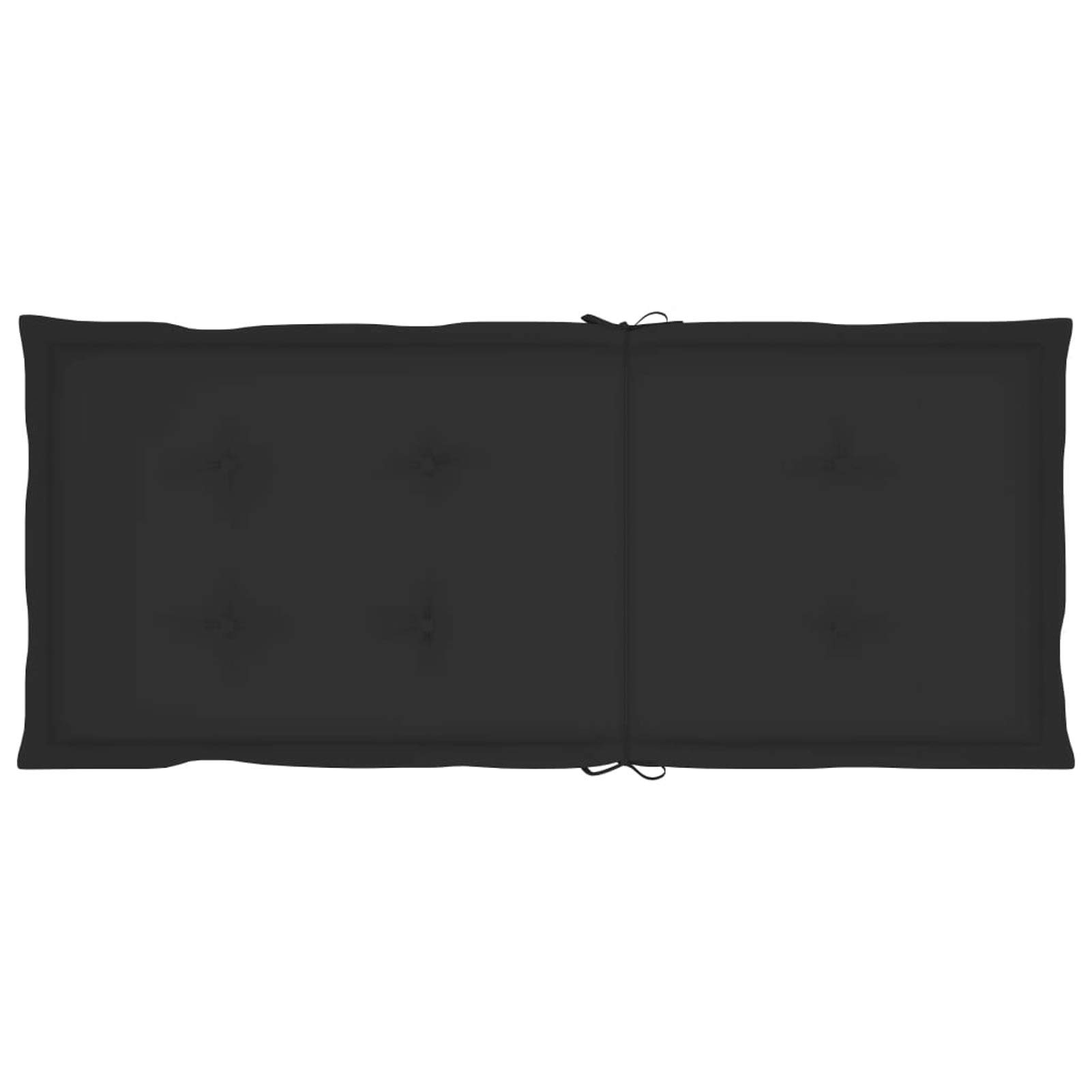 Tidyard 4-Piece Outdoor Garden Chair Cushion Set - Waterproof Black Patio Seat & Back Cushions (47.2x19.7x1.2 Inches) for Lawn, Deck, Poolside Furniture - Durable Fabric for All-Weather Use