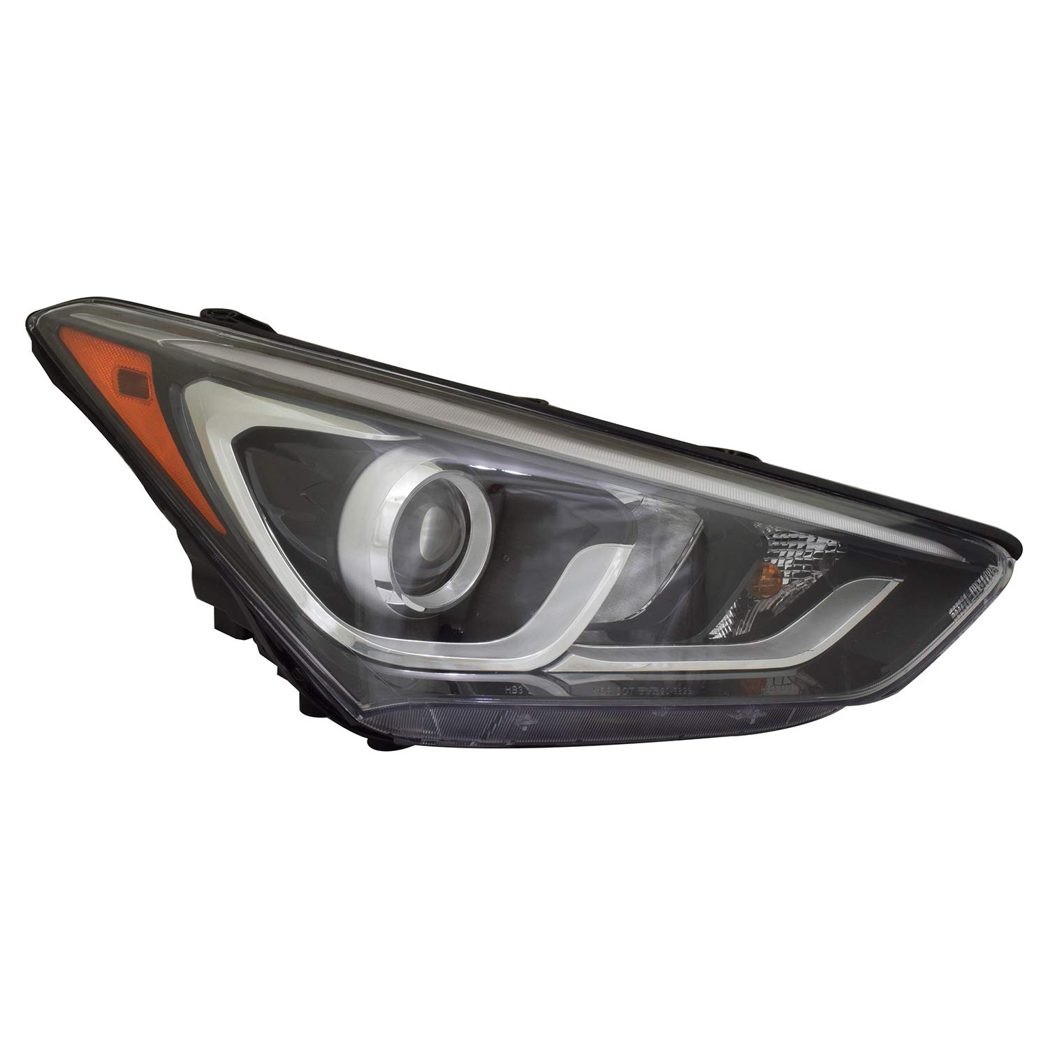 TYC Right Headlight Assembly Compatible with 2017-2018 Hyundai Santa Fe - Replacement Headlamp for Improved Night Driving Safety