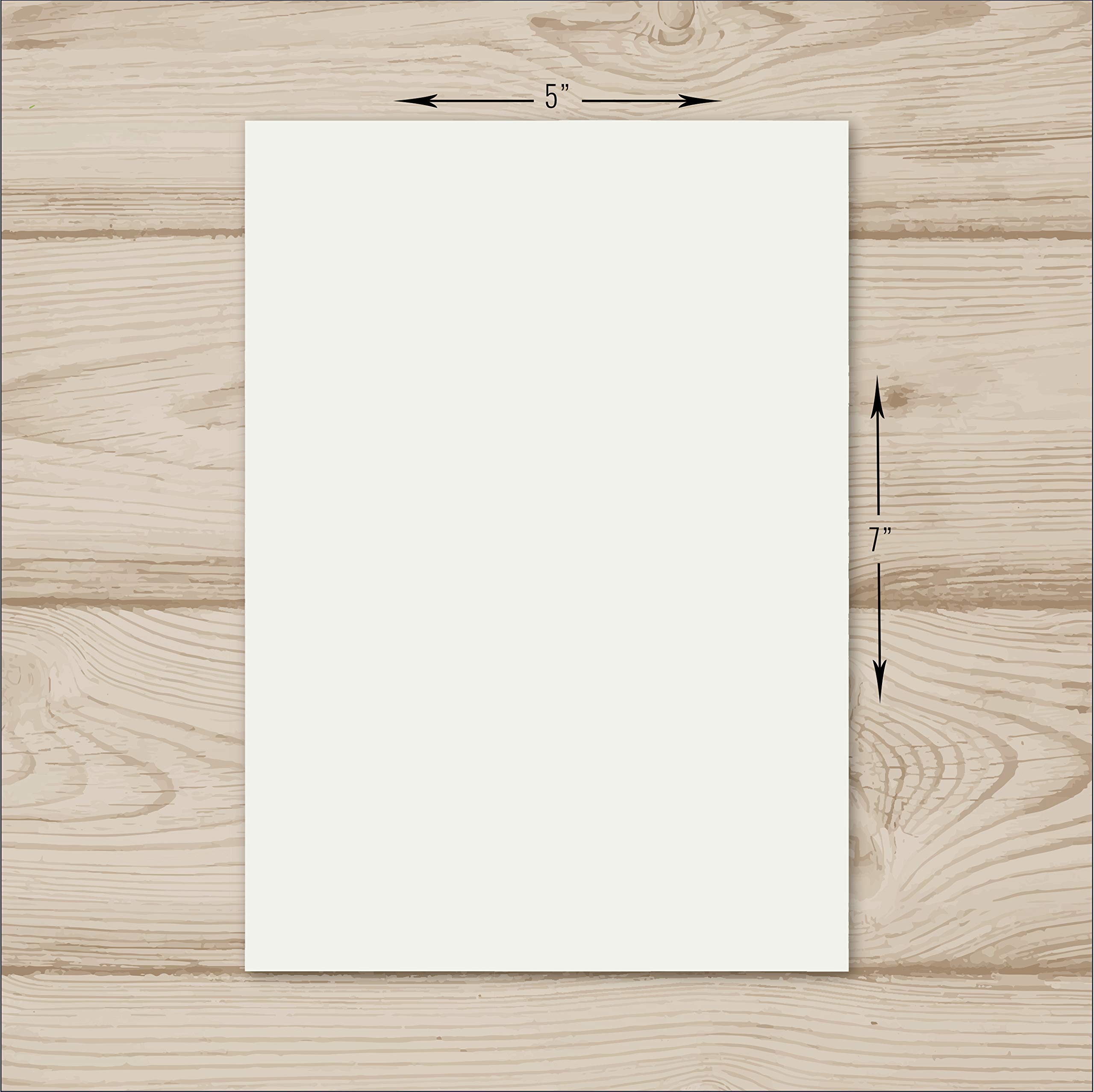 Premium 80 lb Cream Colored Cardstock - 5 x 7 Inch Blank Index Cards & Postcards for Printing - Heavyweight Stationery for Greeting Cards, Invitations, DIY Crafts - 100 Pack - Perfect for Wedding Invites, Business Cards, and Scrapbooking Projects
