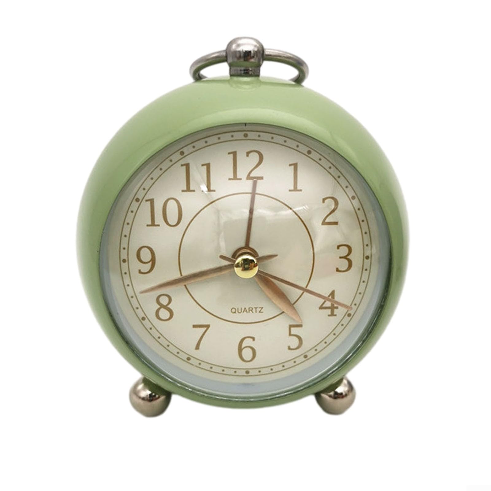 Vintage Wooden Alarm Clock with Night Light - Silent Sweep Movement, Non-Ticking, Battery Operated - Perfect for Bedroom, Office, and Home Decor - Ideal Gift for Adults and Seniors