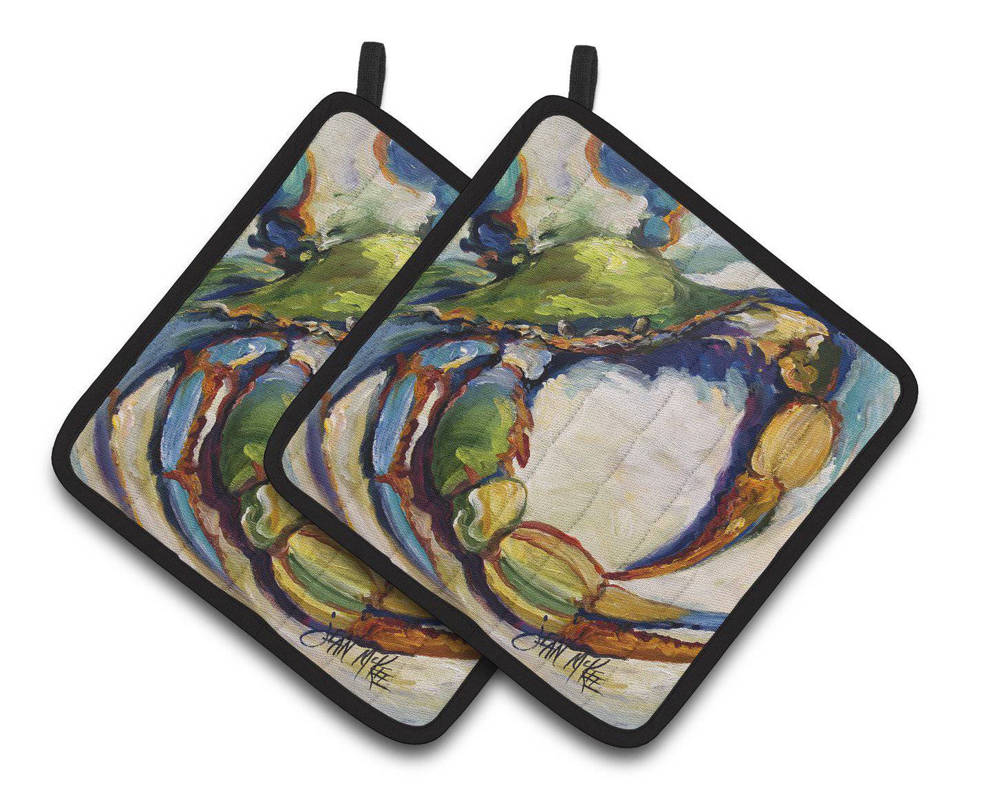 Premium Crab Pot Holders Set of 2 - Heat Resistant Kitchen Mitts & Decorative Potholders | Made in USA | Perfect for Cooking, Baking & Serving Hot Dishes Safely