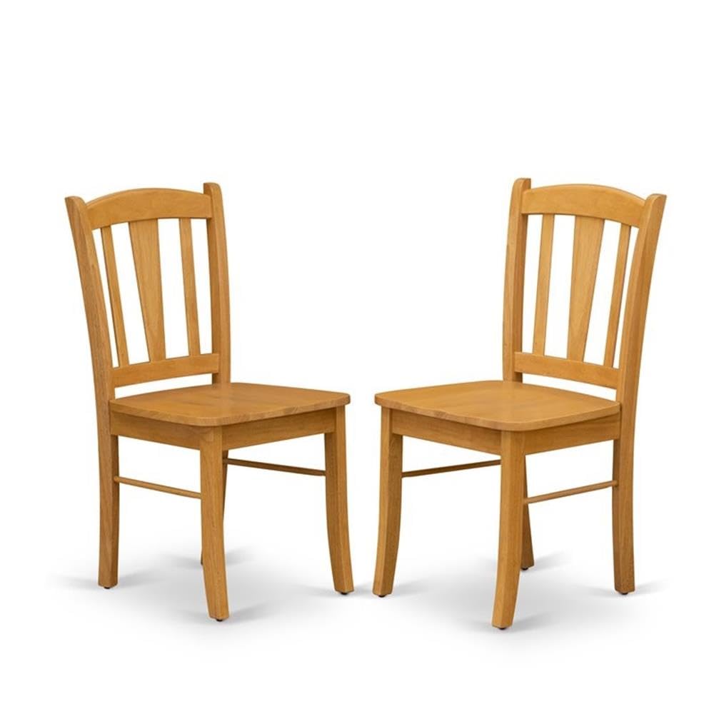 East West Furniture 3-Piece Kitchen Table Set with Drop Leaf - Small Space Dining Table & 2 Chairs, 30x48 Inch, Oak Finish | Perfect for Apartments, Breakfast Nooks & Cozy Dining Areas