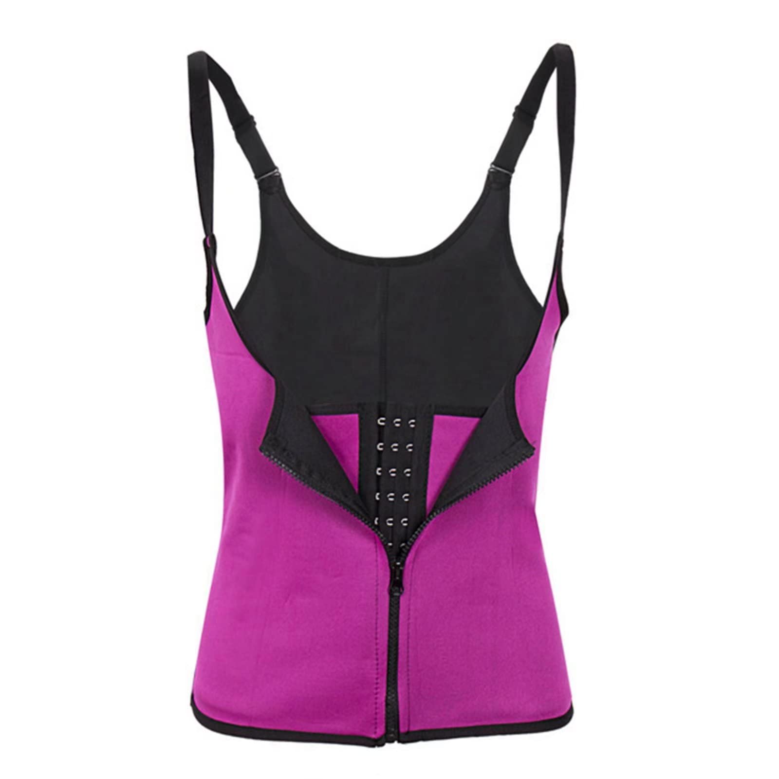 Women's Waist Trainer Corset for Tummy Control - Adjustable Zipper Vest Body Shaper Cincher Tank Top for Workout & Postpartum Recovery - Perfect for Gym, Yoga & Everyday Shapewear
