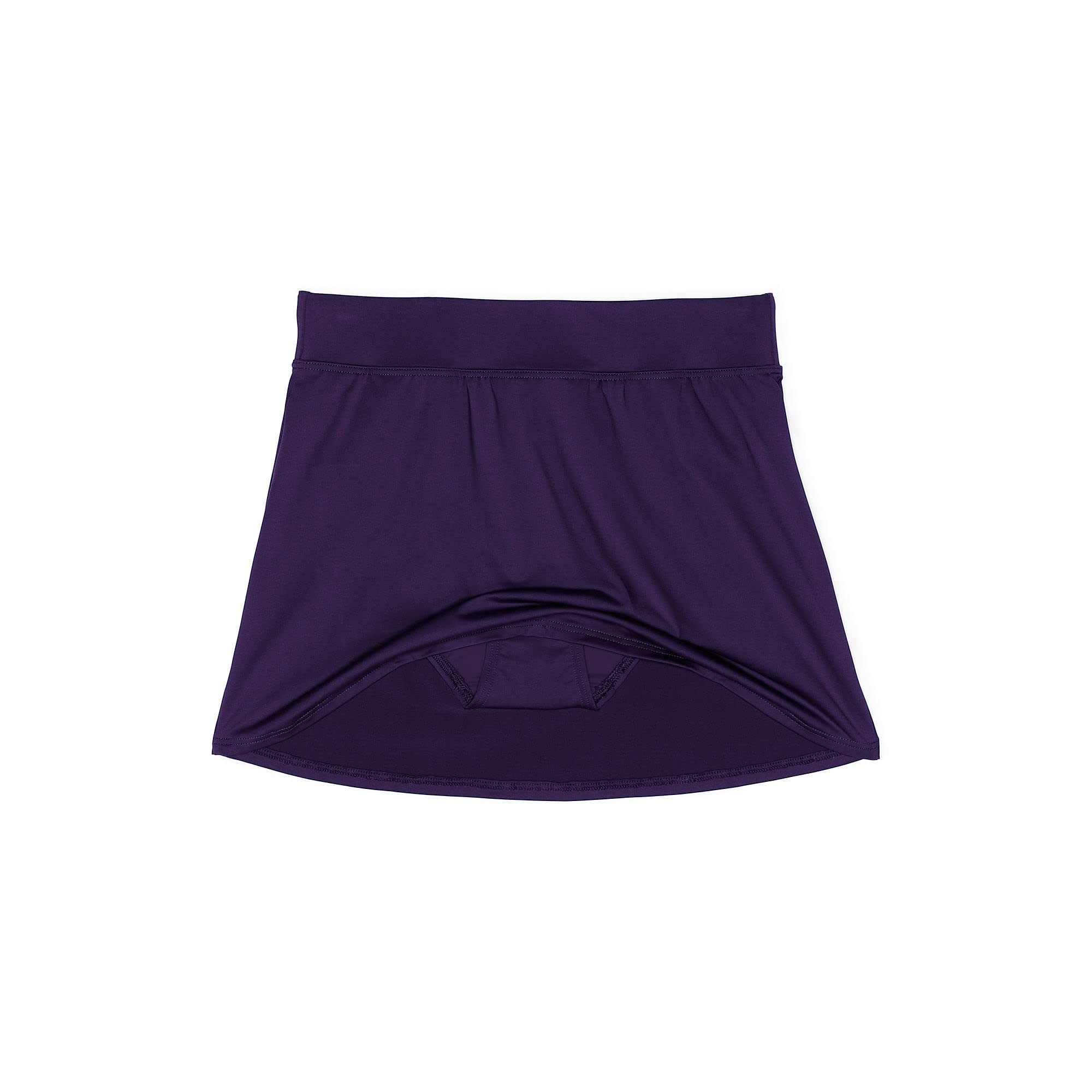 Lands' End Women's Chlorine Resistant Swim Skirt with Control - BlackBerry - Regular Size 16 | High Waist Swim Bottoms for Beach, Pool & Water Aerobics