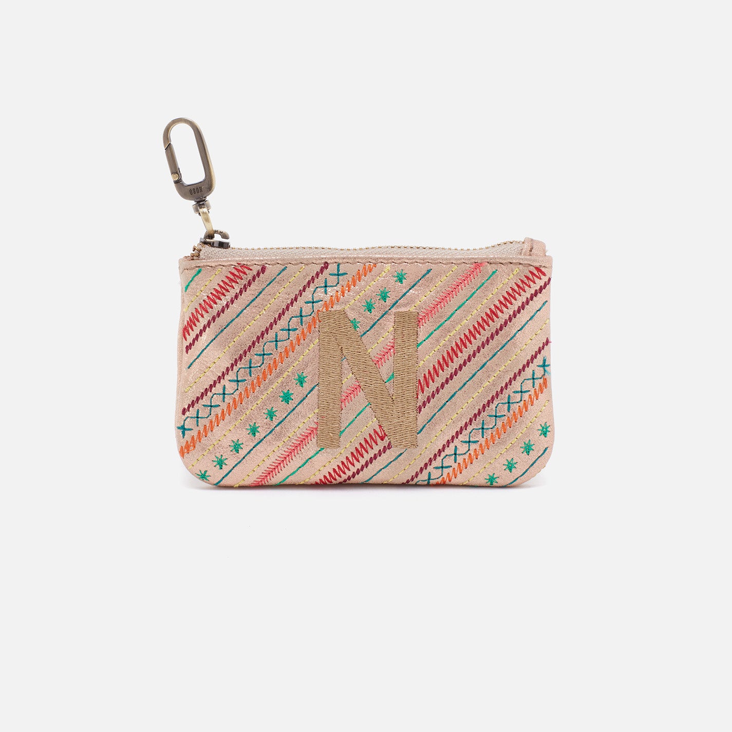 Luxury Monogram Pouch in Metallic Soft Leather - Fashionable Crossbody Bag for Women | Perfect for Parties, Travel & Everyday Use