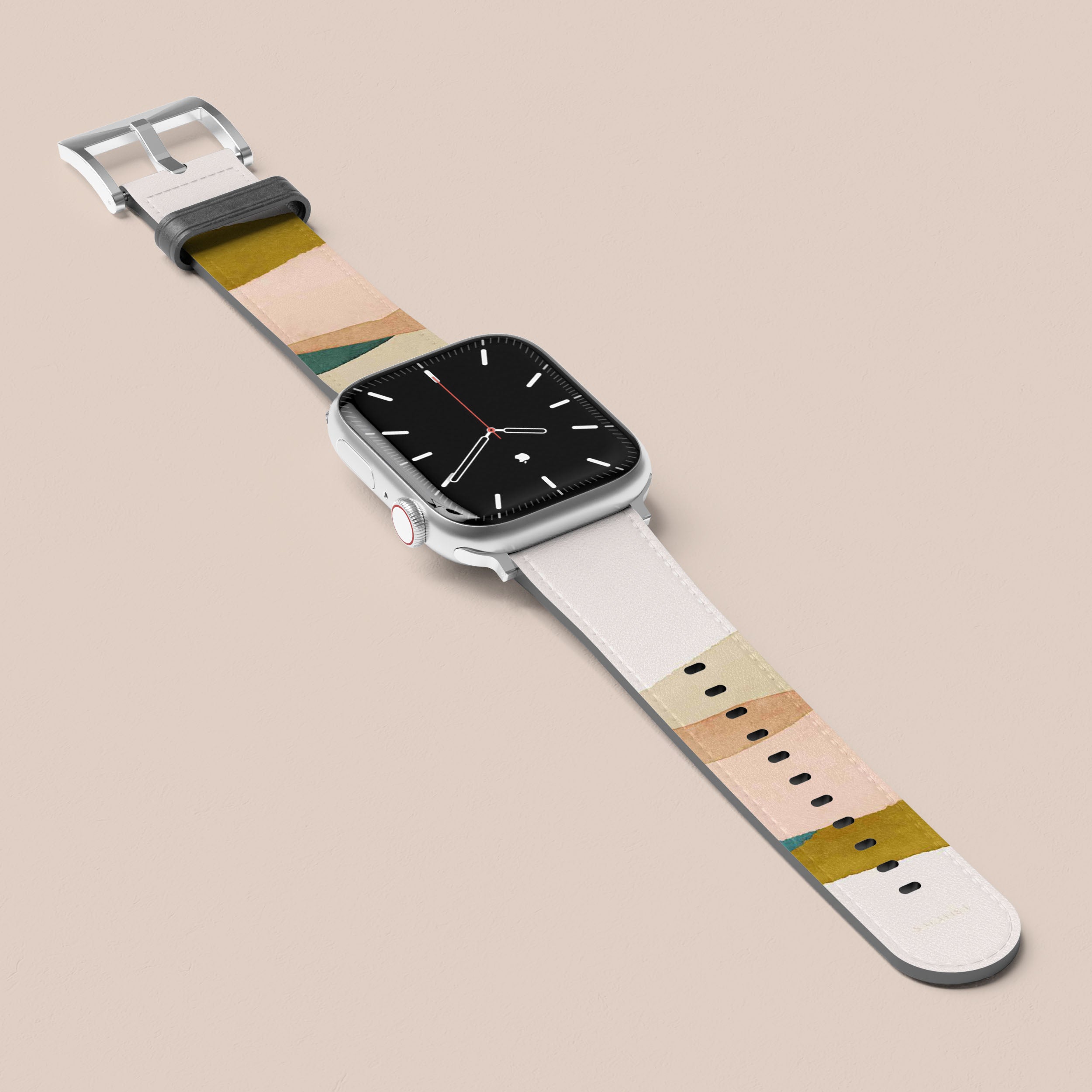Premium Neutral Dune Apple Watch Band - Soft Silicone Replacement Strap for Apple Watch Series 9/8/7/6/SE - Perfect for Workouts, Running & Everyday Wear