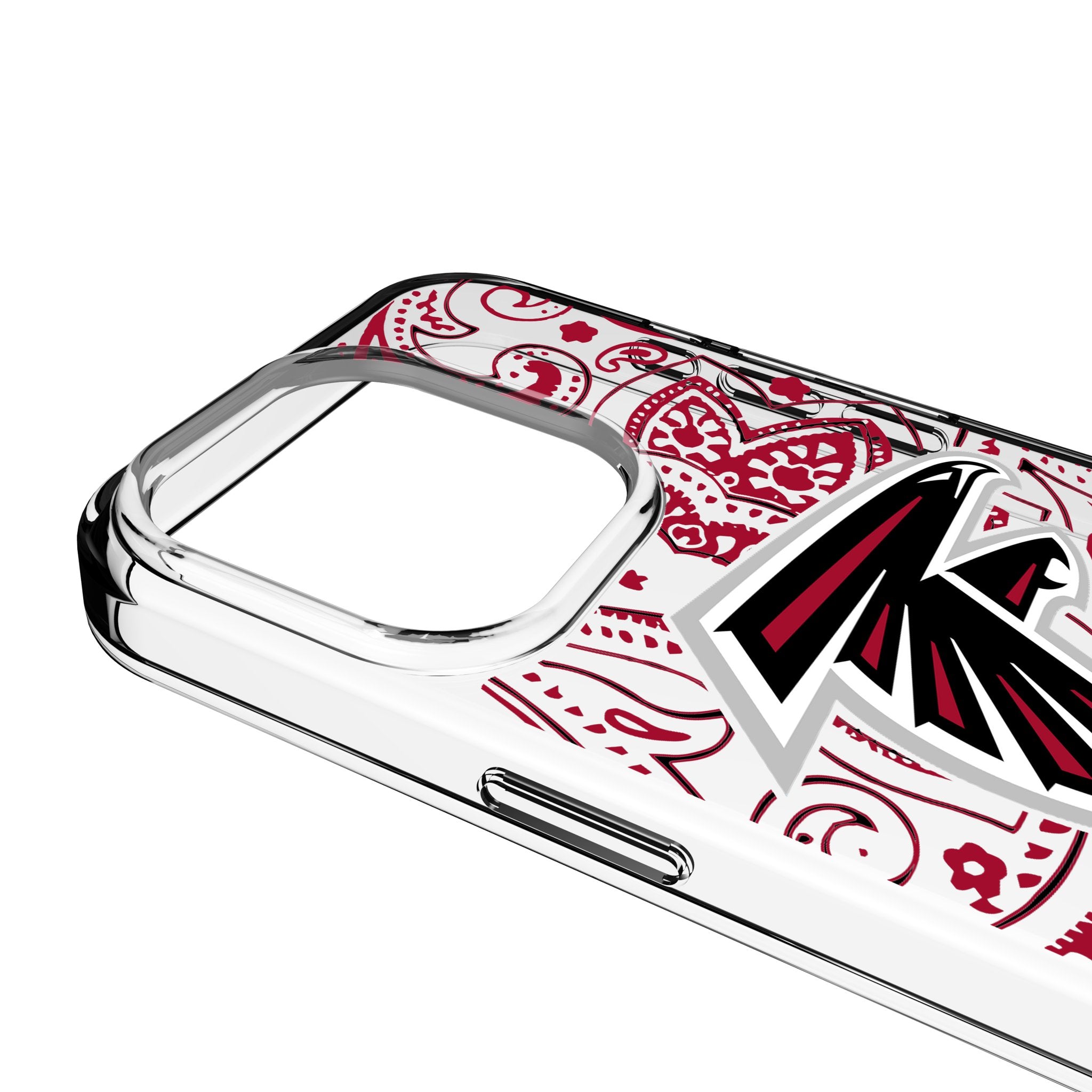 Atlanta Falcons Paisley Clear Phone Case for Apple iPhone 14/13/12/11 Pro Max - Stylish Protective Cover for Falcons Fans | Perfect for Game Day & Everyday Use