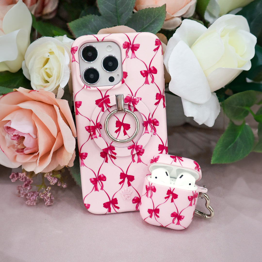 Elegant Ballerina Bows AirPods Case for Women - Cute & Stylish Protective Cover for AirPods 1/2/3 & Pro - Perfect Gift for Dancers, Ballet Lovers & Music Enthusiasts