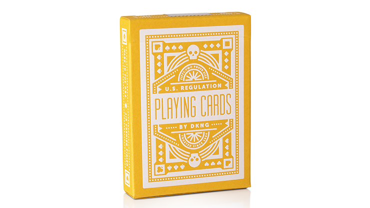Premium DKNG Yellow Wheel Playing Cards - Unique Design for Poker, Magic Tricks & Card Games | Ideal for Collectors, Gamers & Professional Performers