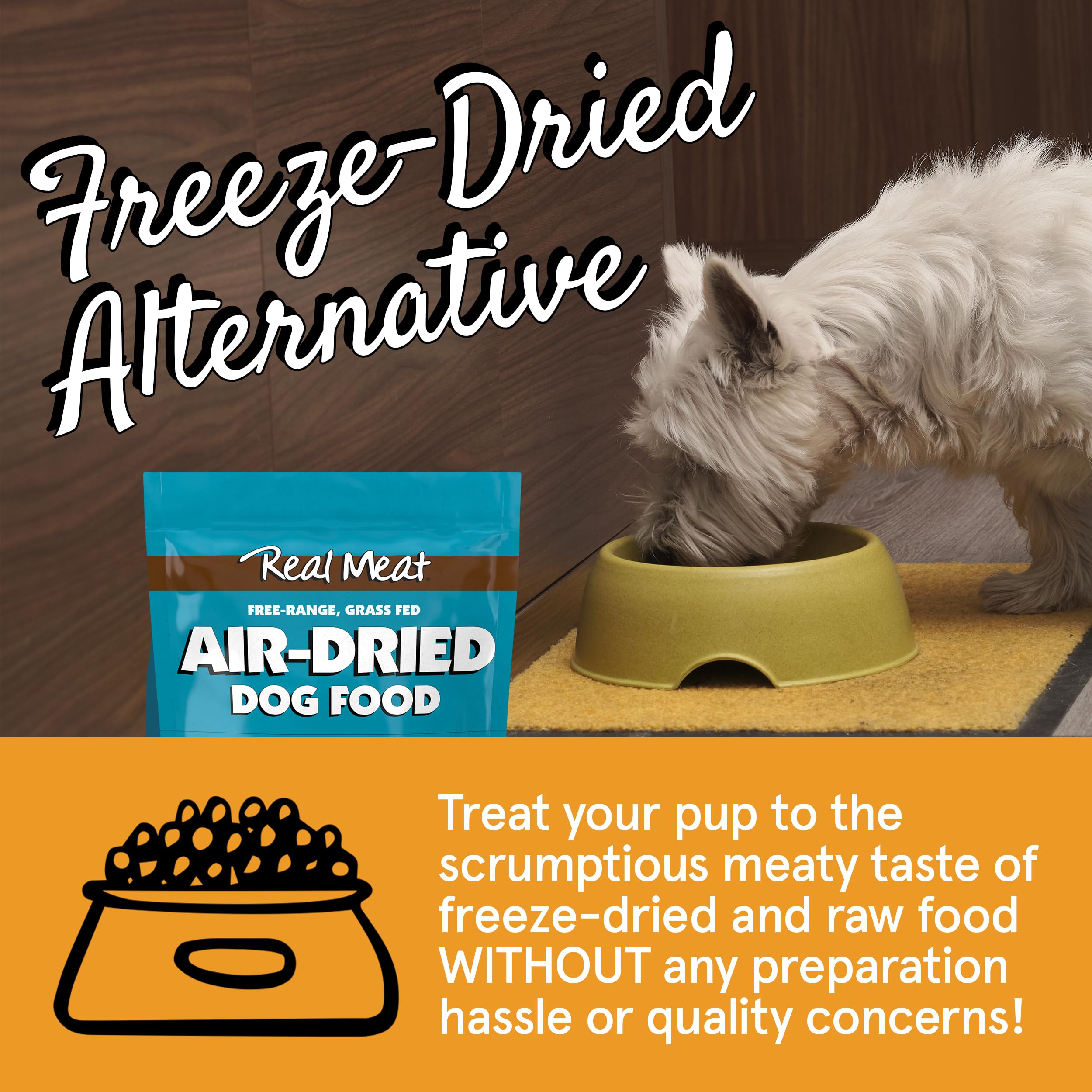 Premium Grain-Free Air Dried Dog Food with Free-Range Lamb & Wild-Caught Fish - 10lb Bag of All-Natural High-Protein Dog Food for Sensitive Stomachs - Perfect for Adult Dogs & Puppies with Food Allergies - Great for Training Treats, Meal Toppers, or Everyday Nutrition