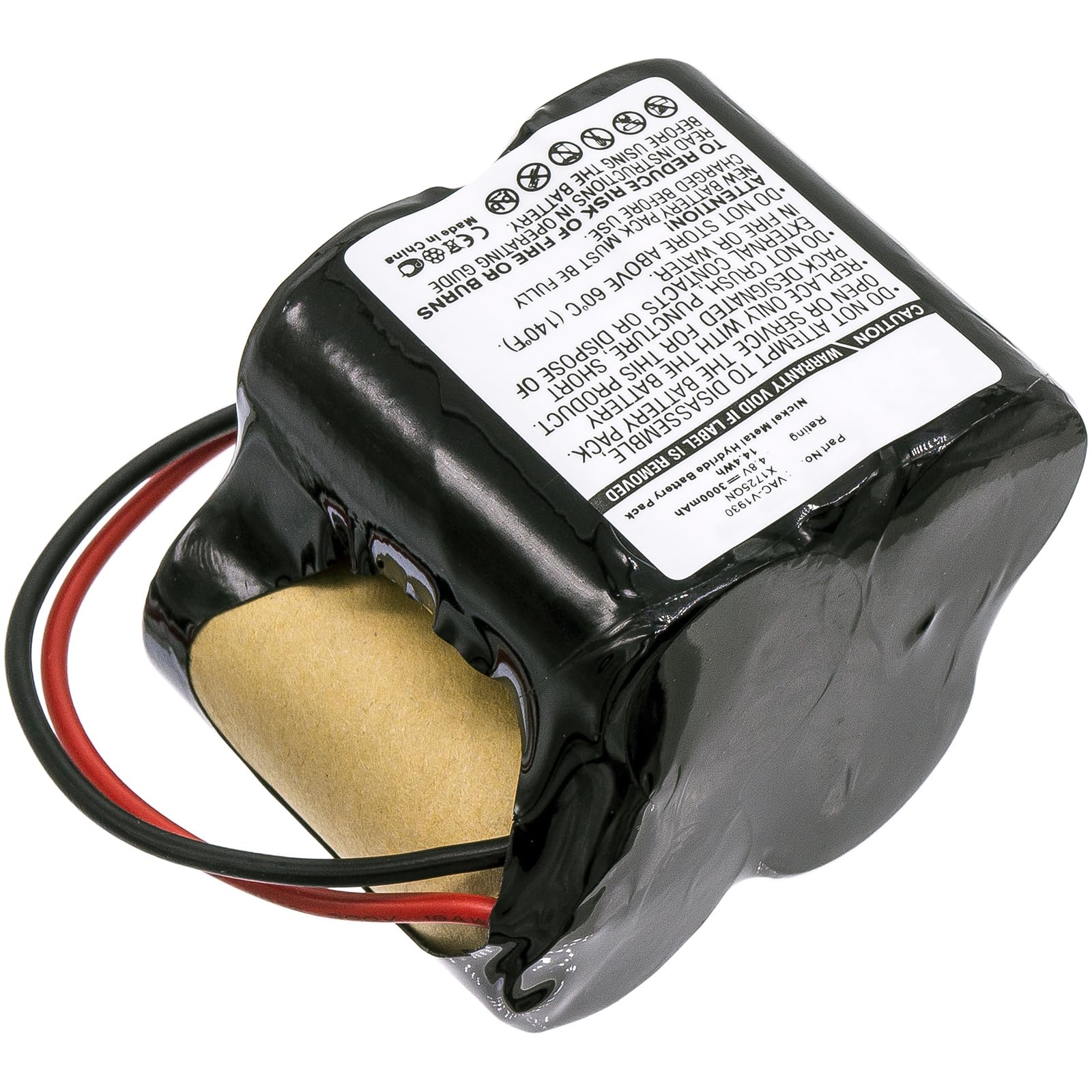 Synergy Digital Vacuum Cleaner Battery - Ni-MH 4.8V 3000mAh High Capacity Replacement for Euro Pro Shark V1700Z & X1725QN - Perfect for Home Cleaning, Car Detailing, and Pet Hair Removal