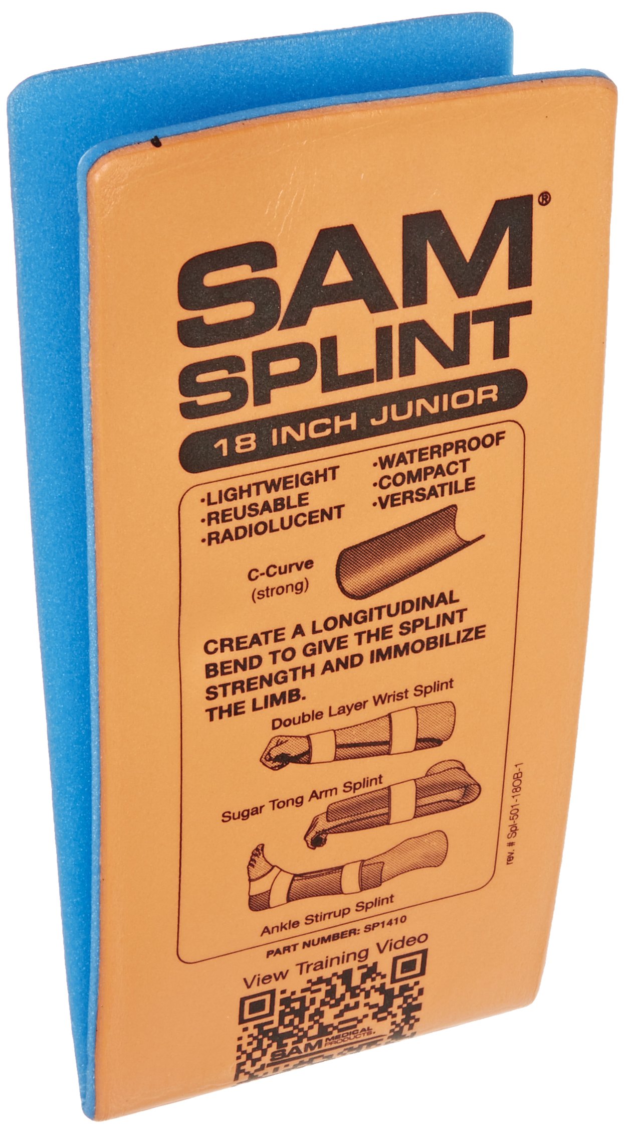 First Aid Only 30-202 Sam Splint - Adjustable Medical Splint for Broken Bones, Sprains & Injuries - Emergency First Aid Kit Essential for Hiking, Camping & Outdoor Adventures