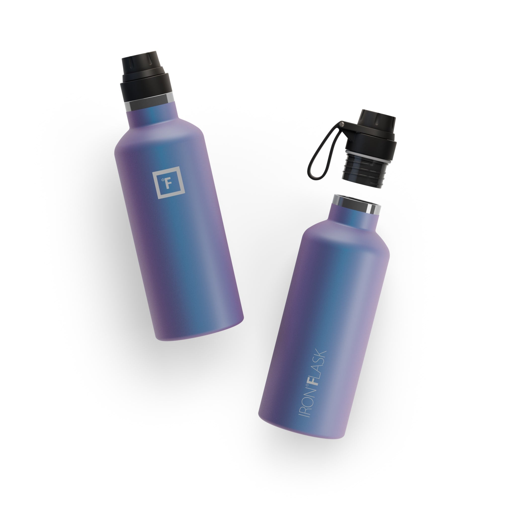 32 Oz Narrow Mouth Water Bottle with Spout Lid - Leak Proof Stainless Steel Insulated Water Bottle for Hiking, Gym & Outdoor Activities