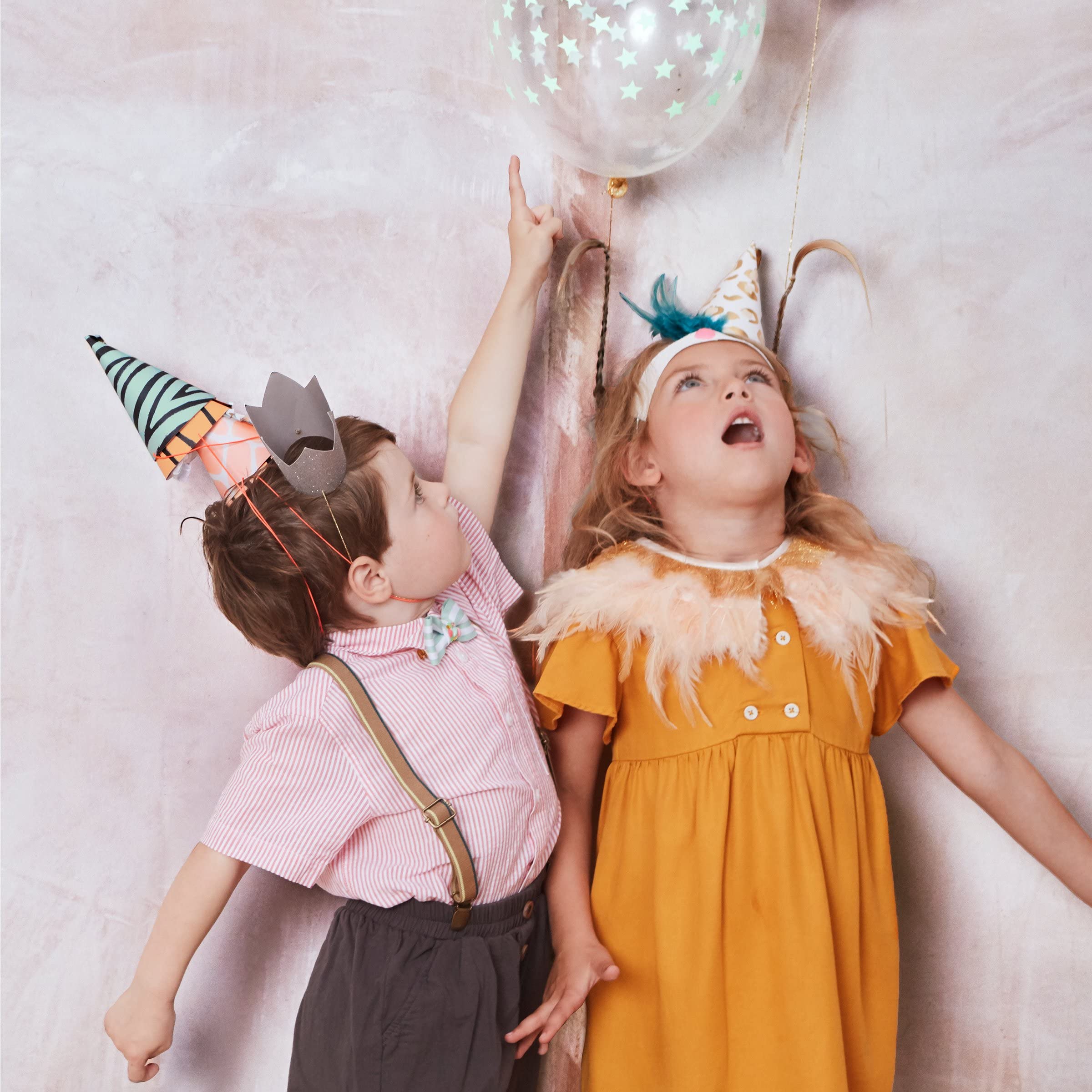 **Meri Meri Birthday Party Hats - Pack of 8 Colorful Cone Hats for Kids & Adults | Fun Birthday Party Supplies for Celebrations & Festive Events**