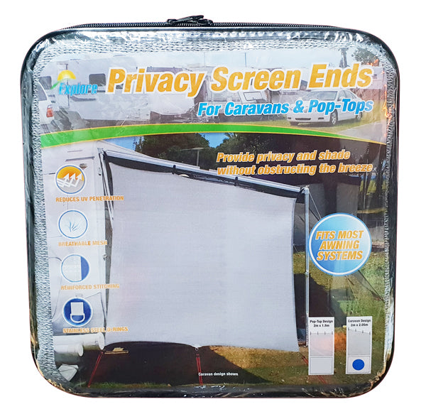Caravan Privacy Screen End 2.0m x 2.05m - Waterproof & UV Resistant Outdoor Shade Curtain for RV, Camper, and Motorhome - Perfect for Camping, Road Trips, and Outdoor Adventures