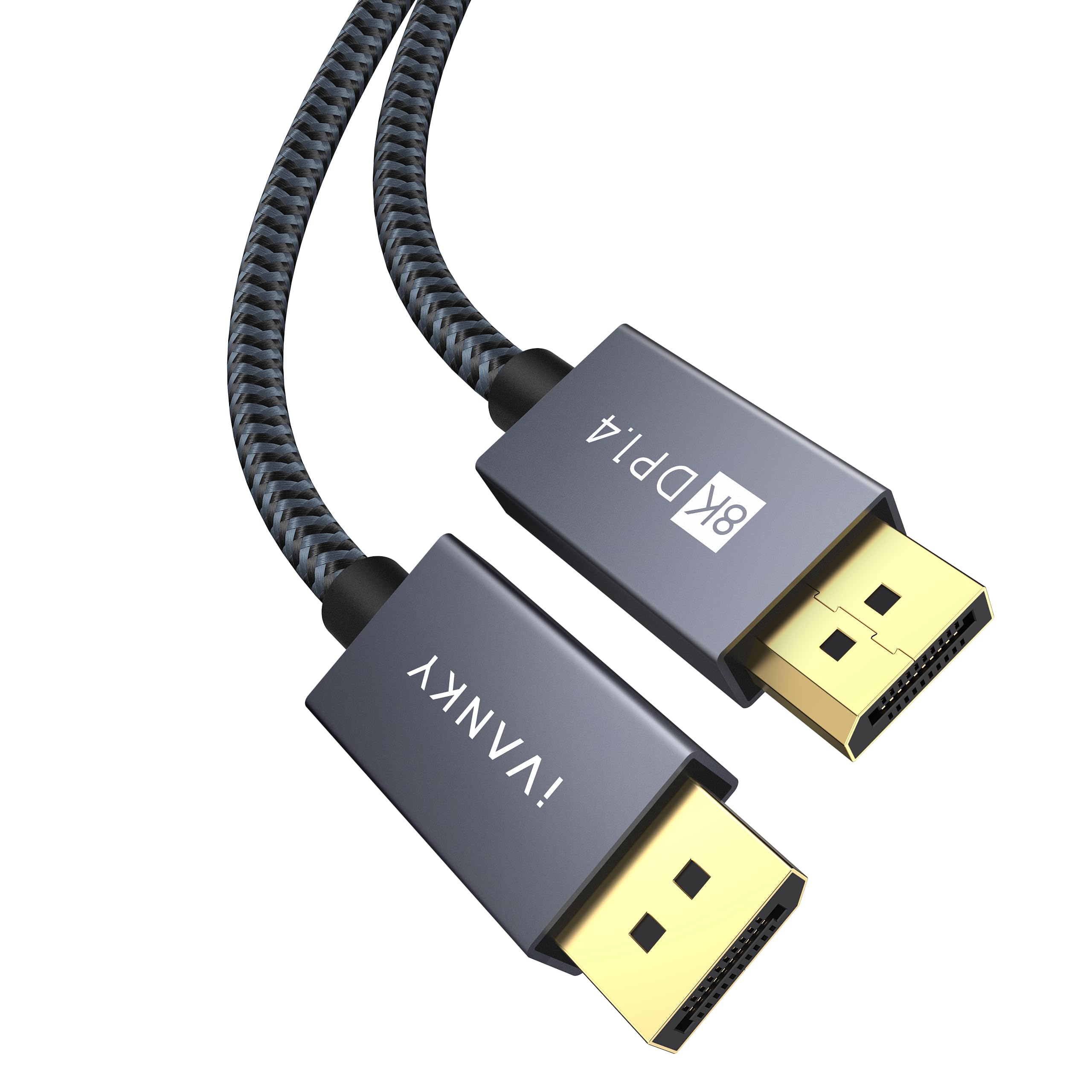 **IVANKY 10ft DisplayPort Cable 1.4 - 8K@60Hz, 4K@144Hz, 1080P@240Hz, HBR3, 32.4Gbps, HDCP 2.2, HDR - DP to DP Cable for Gaming Monitor, TV, PC, Laptop - Perfect for High-Resolution Gaming & Home Theater Setup**