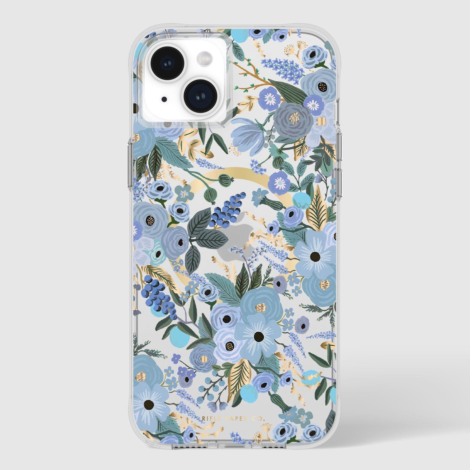 Case Mate Rifle Paper Co. MagSafe Compatible iPhone 15 Plus Case - Garden Party Blue Floral Design | Perfect for Everyday Use, Travel & Gift Giving