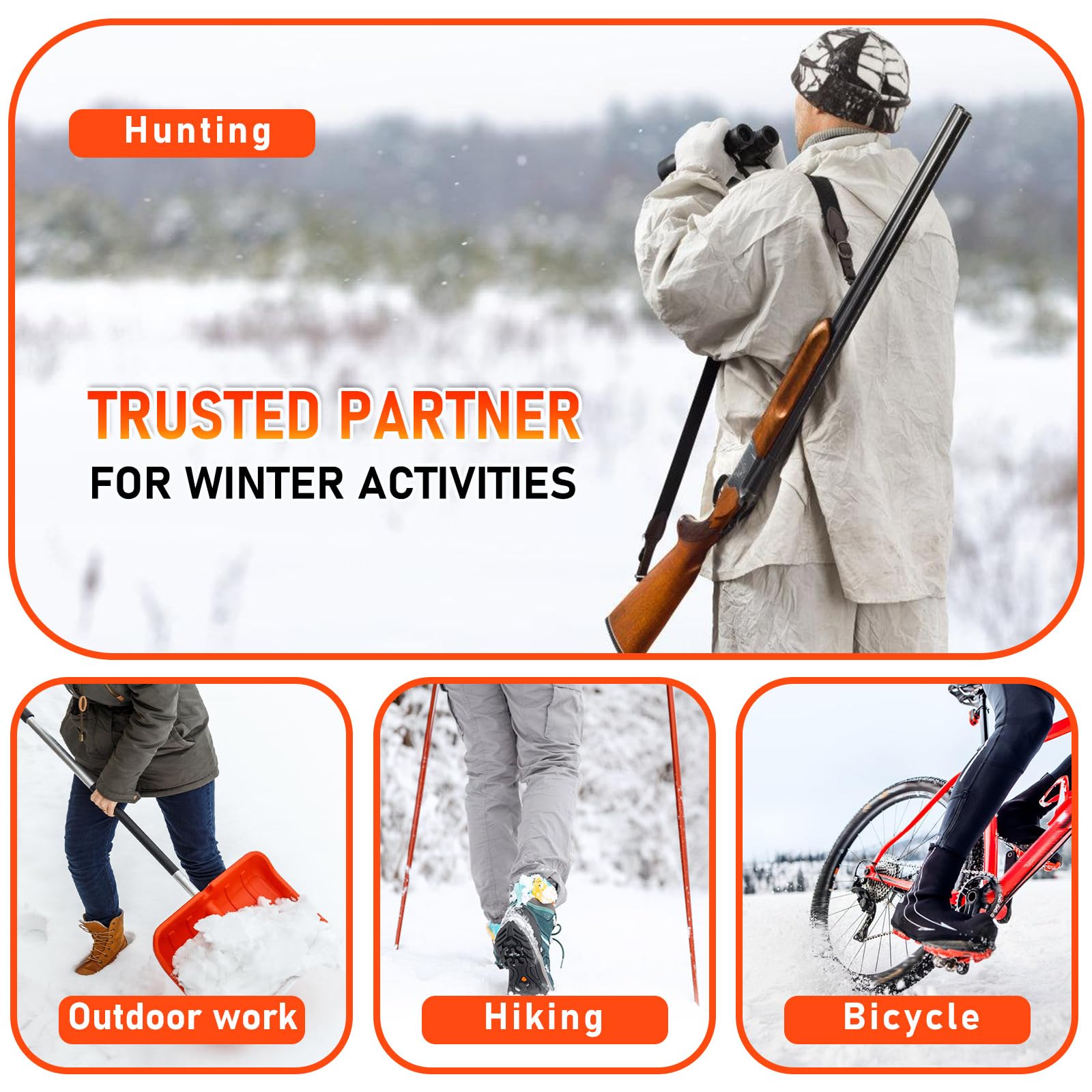 5000mAh Rechargeable Heated Insoles for Men & Women - APP Controlled, Up to 14 Hours Heating, Removable Battery - Winter Foot Warmers for Hunting, Hiking, Skiing & Outdoor Activities - Size L-11