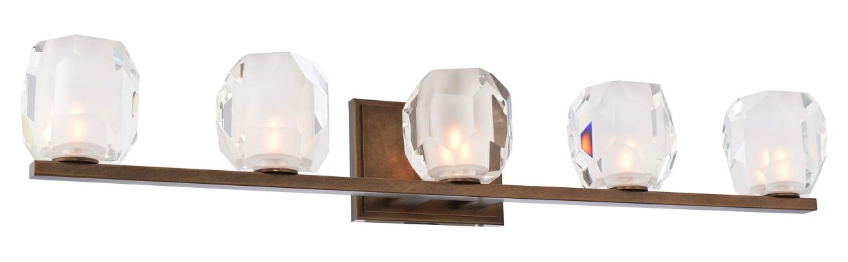 Regent 5-Light Bathroom Vanity Light Fixture in Vintage Bronze Finish - Perfect for Bathroom, Powder Room, and Dressing Area Lighting