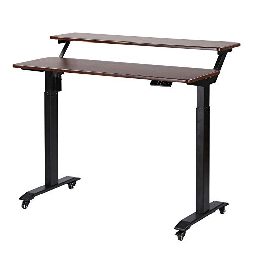 Mahogany Top/Black Legs - 2 Tier