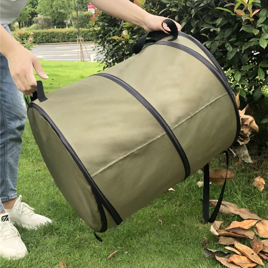 Collapsible Trash Bag - Portable Pop-Up Garbage Can for Garden, Camping & Outdoor Use - Foldable Leaf & Grass Collection Bin (34cm x 40cm) - Ideal for Yard Waste, Picnics & Home Organization