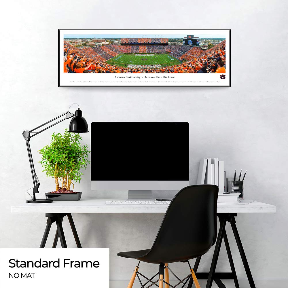 Auburn Football Panoramic Framed Pictures & Posters - Stripe The Stadium Wall Art - Perfect for Game Rooms, Man Caves & Auburn Tigers Fan Gifts