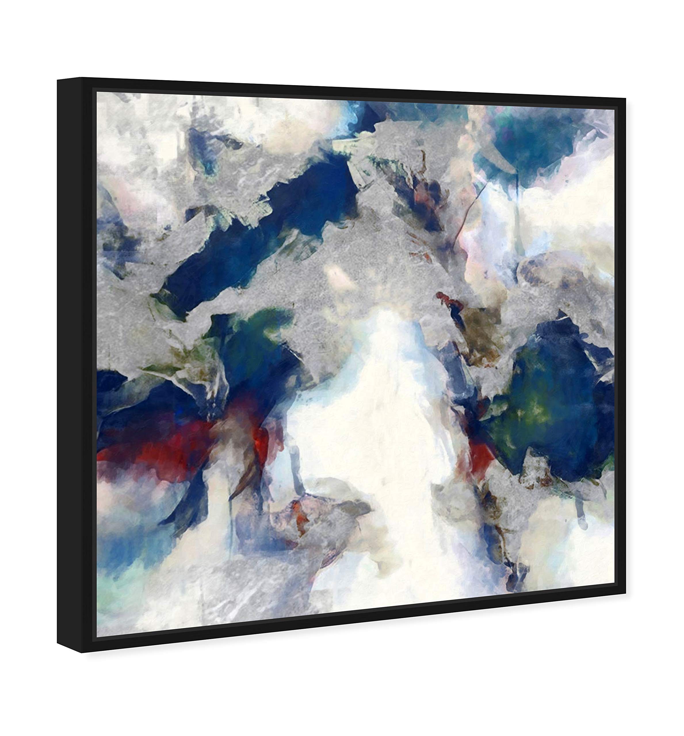 Oliver Gal Artist Co. Abstract Premium Wall Art Canvas Print - 'Explosive Shade' Modern Home Decor, 30x30 Inches, Blue & White - Perfect for Living Room, Bedroom & Office Wall Decor