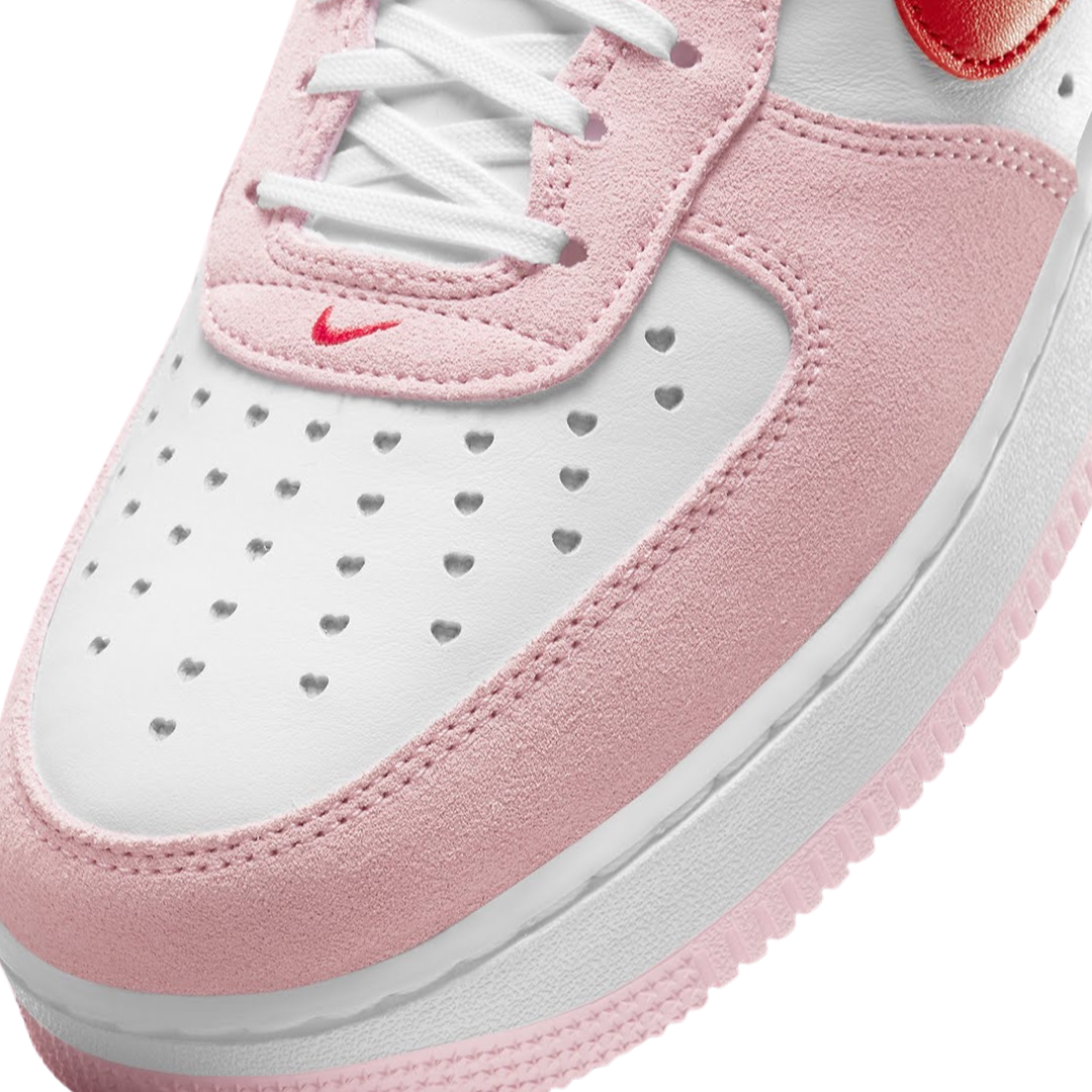 Nike Air Force 1 Low '07 QS Valentine's Day Sneakers - Love Letter Tulip Pink/University Red/White | Valentine's Gift, Casual Wear & Street Style Fashion