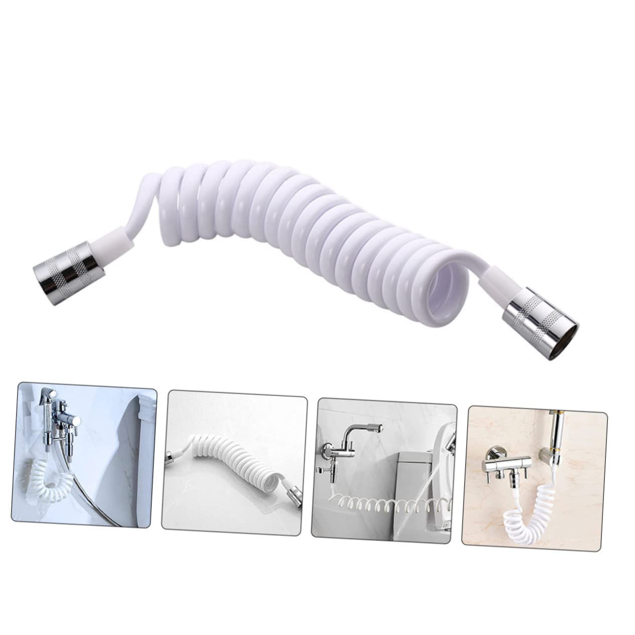 Angoily Telescopic Bidet Sprayer with Spring Hose - 1PC Adjustable Toilet Shower Spray for Bathroom, Easy Installation & Durable Spring Design - Perfect for Bidet, Toilet Cleaning & Personal Hygiene