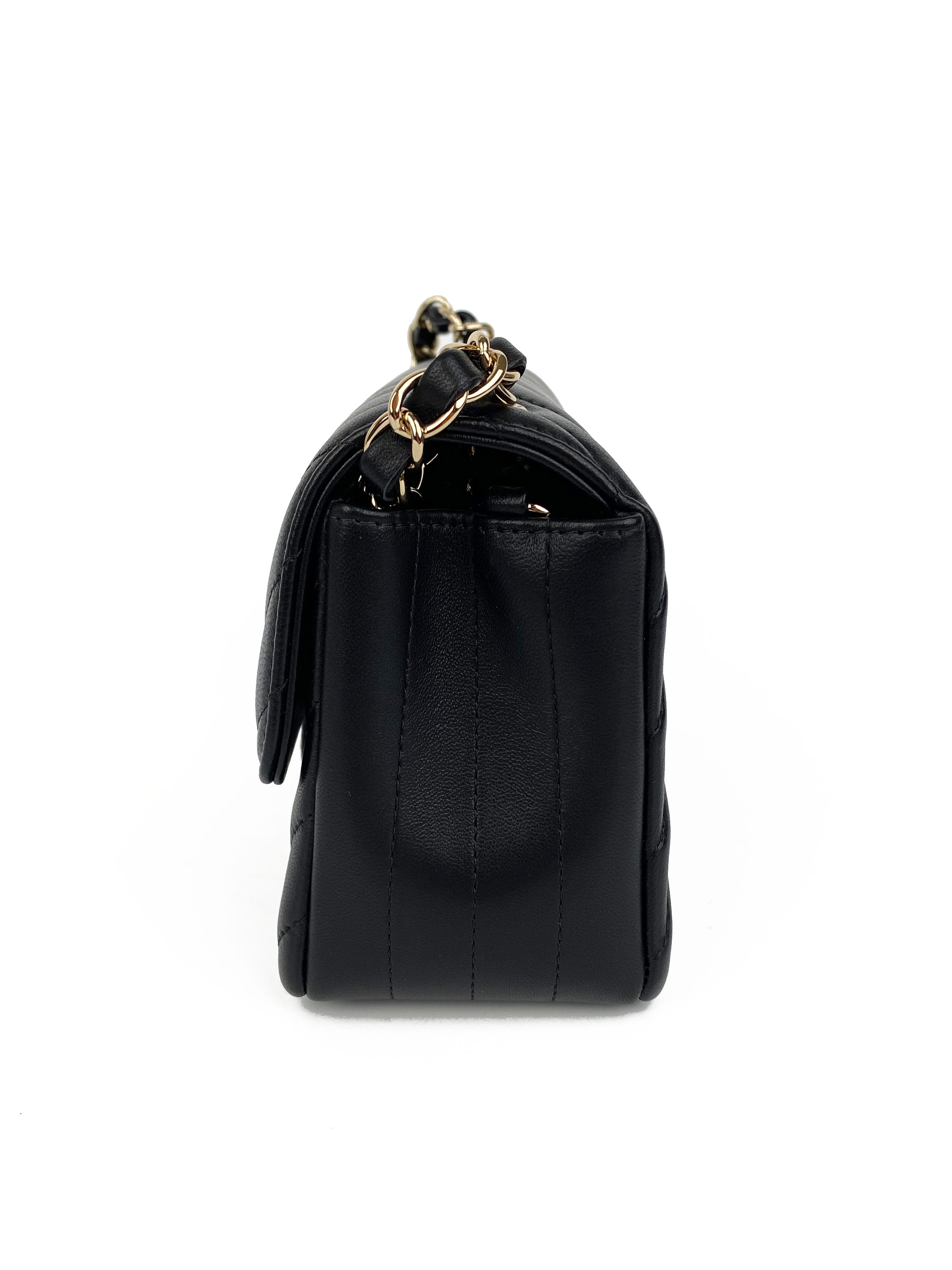 Chanel Mini Black Chevron Classic Flap Bag - Luxury Crossbody Purse for Women | Perfect for Evening Events, Date Nights & Special Occasions