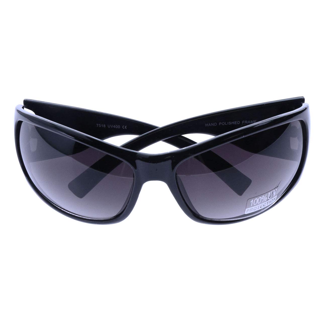 Mi Amore UV Protection Sport Sunglasses for Men & Women - Black/Purple Gradient Lens - Polarized Running Cycling Golf Hiking Outdoor Activities