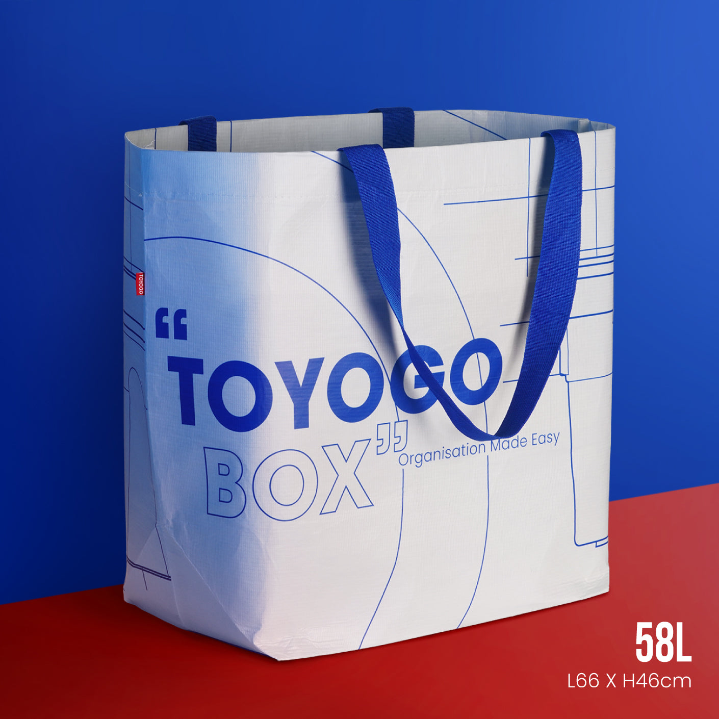 TOYOGO RPET Eco-Friendly Reusable Shopping Bag 26x18 Inches (NB9001) - Perfect for Groceries, Travel & Beach Trips