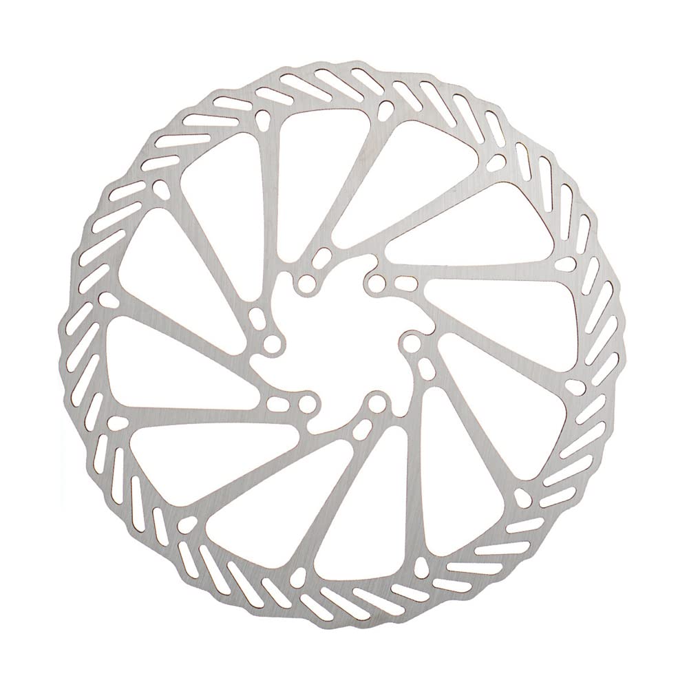 SEADEAR 180mm Bike Disc Brake Rotor with 6 Bolts - Silver Bicycle Brake Rotor for Road Bike, MTB, BMX & Mountain Bike | High-Performance Braking for Cycling & Commuting